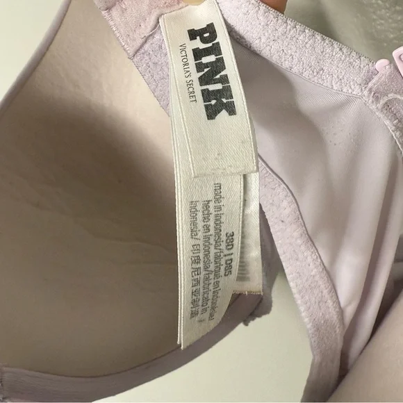 Victoria’s Secret PINK Women’s 38D Wear Everywhere Push Up Bra Lilac - Picture 3 of 6